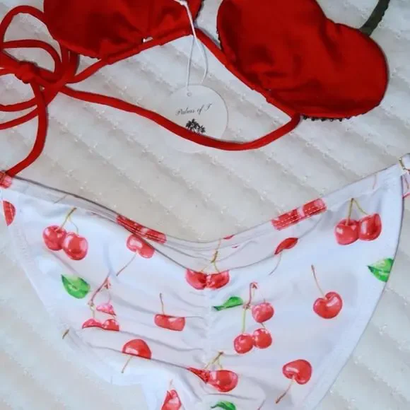 Cherry bikini set white - Picture 7 of 8